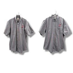 Vintage Coca-Cola Uniform Shirts Set Size 18.5 Gray Short Sleeve Button Down
